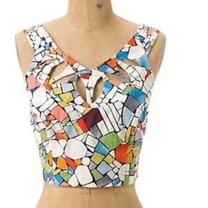 Maeve colorful crop top
